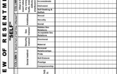 12 Step Worksheets Codependency WorksSheet List