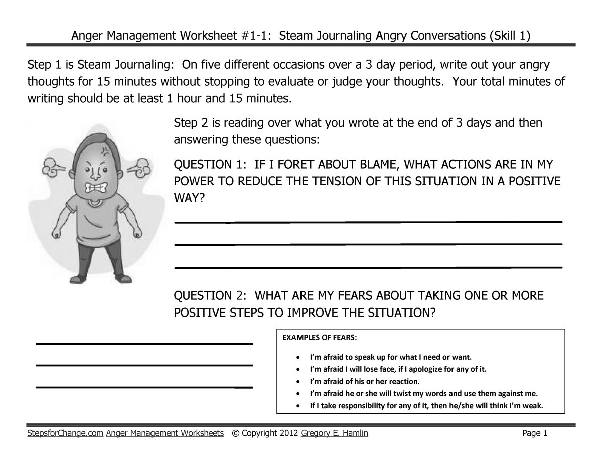 30 Anger Management Worksheet For Teenagers Education Template