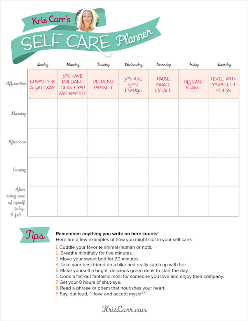 Self Care Plan Template | Anger Management Worksheets