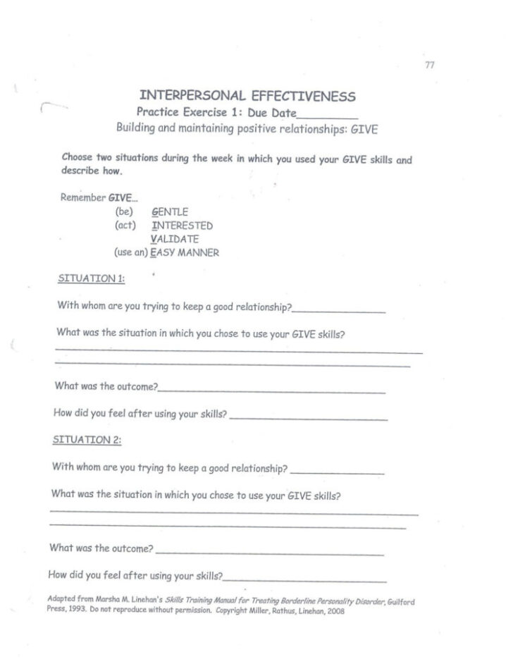 Anger And Communication Worksheet