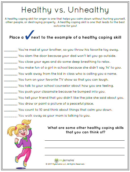 Anger Coping Skills Anger Management Children Healthy Coping 