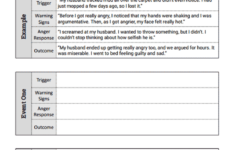 Anger Diary Worksheet Therapist Aid Anger Management Worksheets