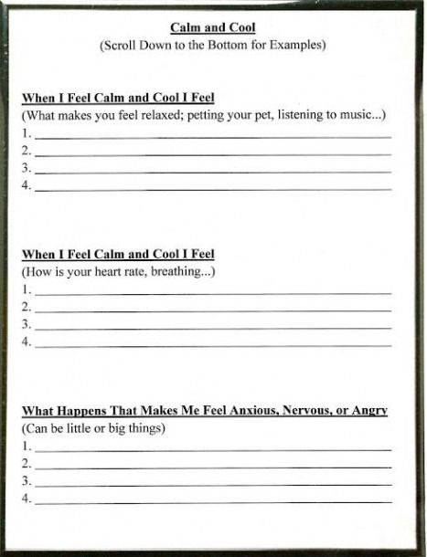 Anger Management For Men Worksheets