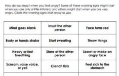 Anger Management Worksheet For Teens Anger Warning Signs Worksheet By