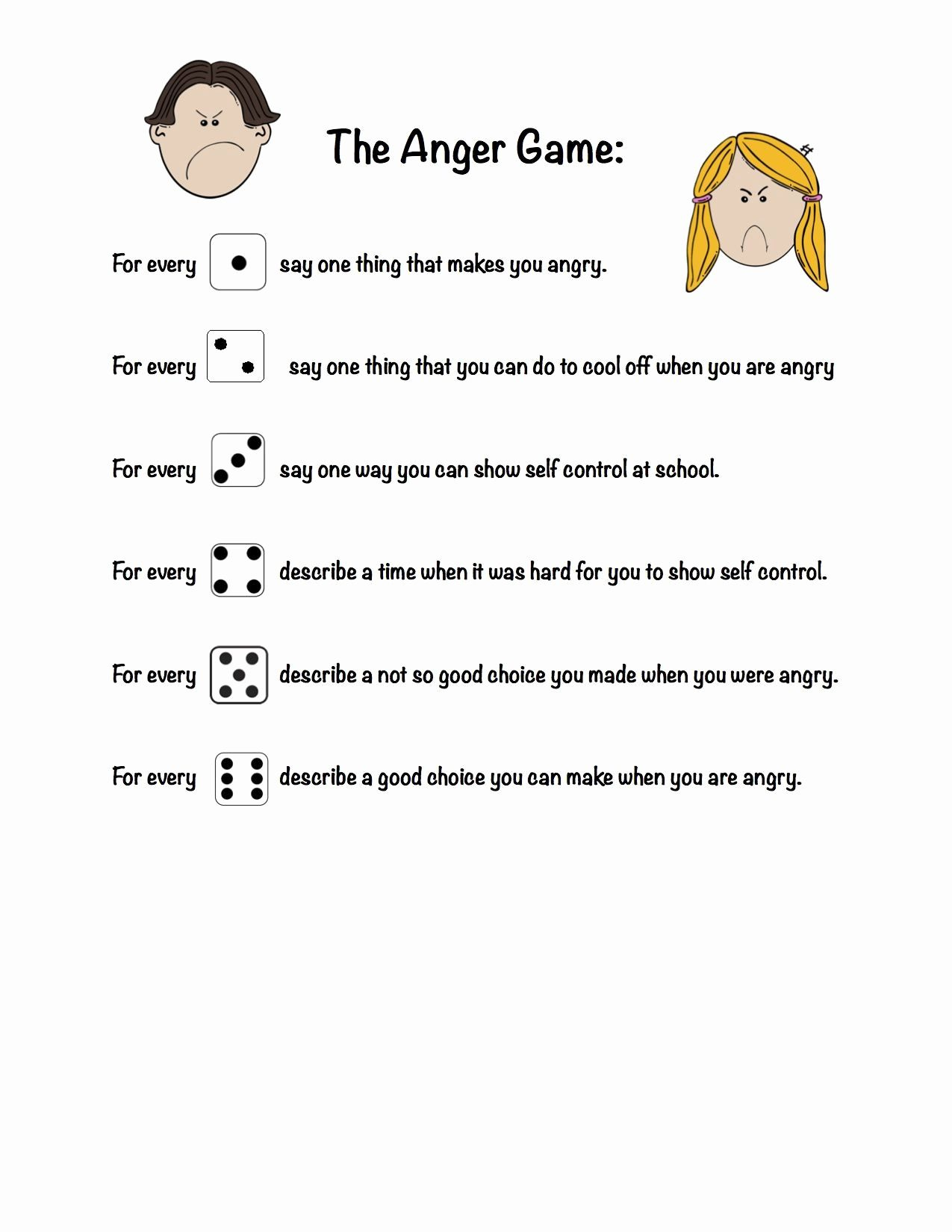 Anger Management Worksheets