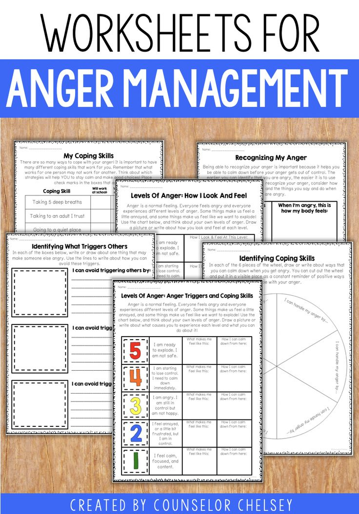 Anger Management Worksheets Anger Management Worksheets Anger 