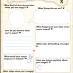 Anger Map Kids Worksheet Free Printable Therapy Worksheets Anger