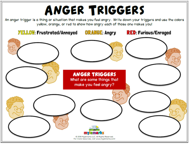 Anger Worksheets For Kids And Teens Anger Management Worksheets