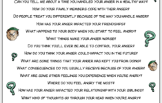 Anger Worksheets For Kids And Teens