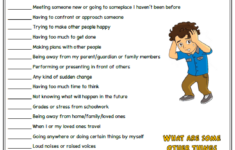 Anxiety Worksheets In Spanish