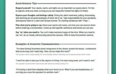 Assertive Communication Worksheet Assertive Communication