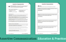 Assertive Communication Worksheet Therapist Aid