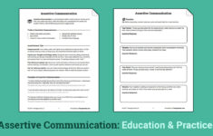 Assertive Communication Worksheet Therapist Aid Assertive