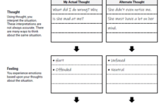 CBT Example And Practice Sheet Worksheet Therapist Aid