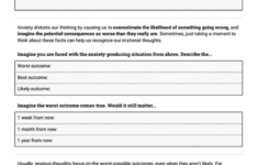 Challenging Anxious Thoughts Worksheet Therapist Aid