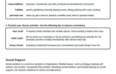 Coping Skills Depression Worksheet Therapist Aid