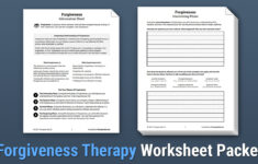 Forgiveness Therapy Worksheet Therapist Aid