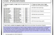 GCSE Spanish Family And Relationships Worksheets Teaching Resources