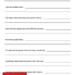 Grief Sentence Completion Worksheet Therapist Aid Grief