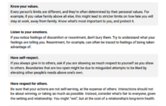 Healthy Boundaries Tips Worksheet Therapist Aid