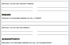 Healthy Relationship Worksheets For Kids And Teens