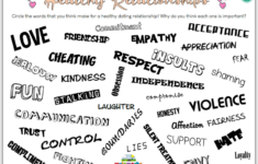 Healthy Relationship Worksheets For Kids And Teens Healthy