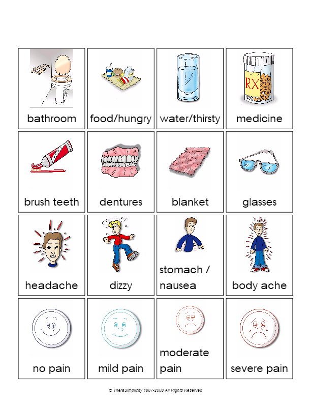 Hospital Communication Boards In English And Spanish School 