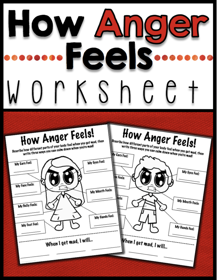 How Anger Feels Printable Worksheet