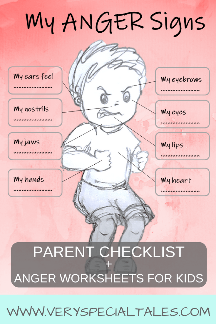 How To Teach Kids About Anger Signs ANGER WORKSHEETS For Kids free 