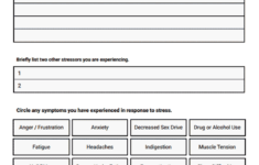 Introduction To Stress Management Worksheet Therapist Aid
