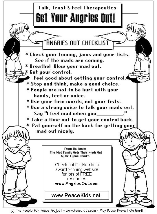 Anger Management For Teens Boys Worksheets