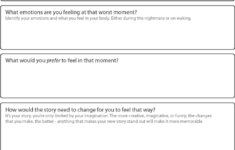 Nightmare Exposure And Rescripting CBT Worksheet Psychology Tools