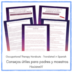 OT Handouts For Parents Teachers And Therapists Translated In Spanish