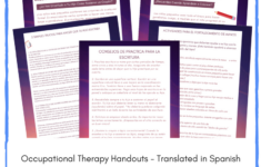 OT Handouts For Parents Teachers And Therapists Translated In Spanish