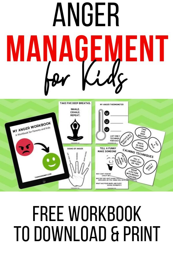 Printable Anger Workbook For Kids The Mad Mommy In 2020 Anger 