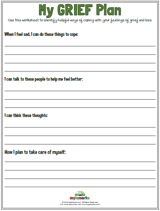Printable Grief Worksheets For Adults Worksheetpedia