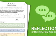 Reflections Communication Skill Worksheet Therapist Aid