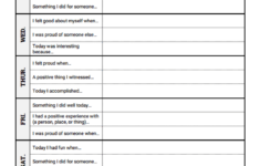 Self Esteem Journal Worksheet Therapist Aid