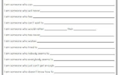 Sentence Completion Worksheets For Adults Self Esteem Activity
