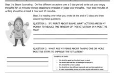 Skill 1 Anger Management Techniques And Worksheets Steam Journaling