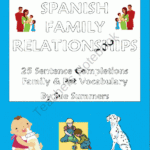 Spanish Family Relationships 25 Sentence Completions Worksheet From