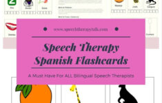 Speech Therapy Spanish Flashcards Speech Therapy Materials Speech
