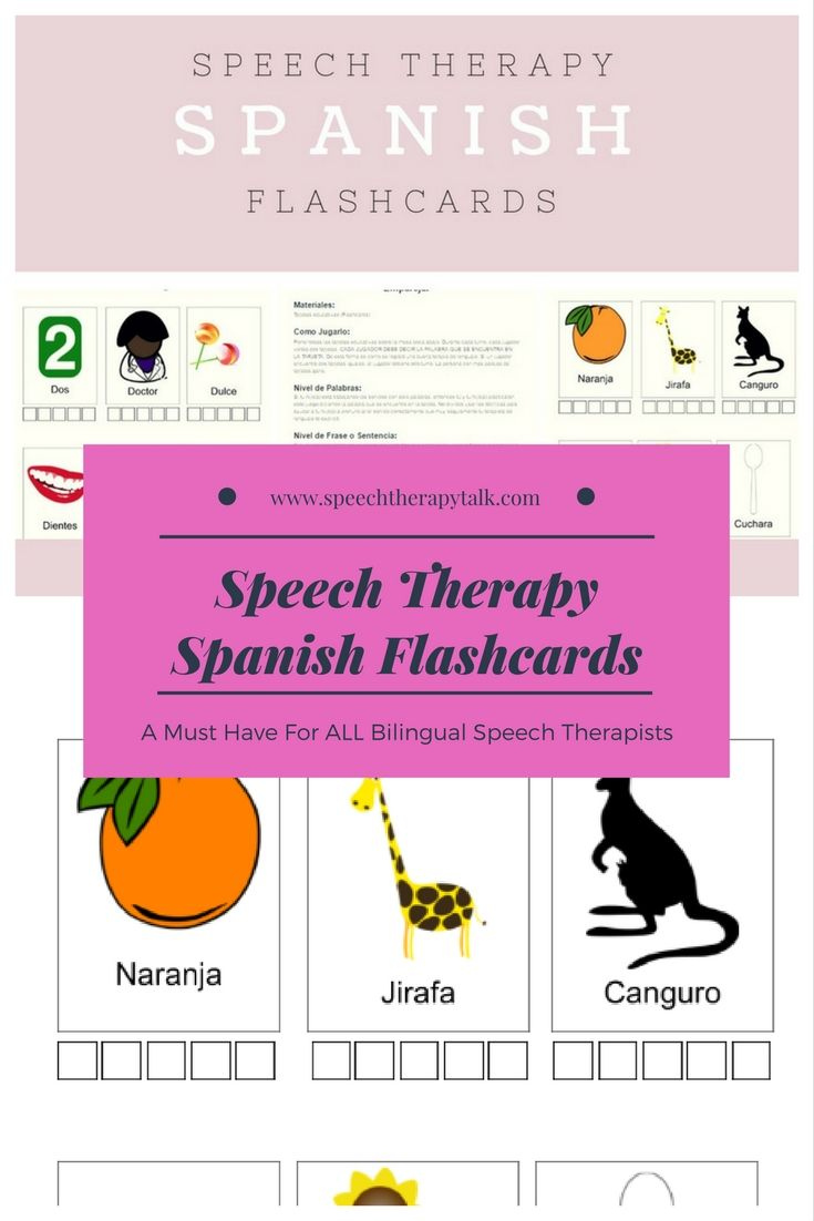 Speech Therapy Spanish Flashcards Speech Therapy Materials Speech 