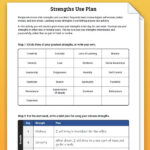 Strengths Use Plan Worksheet Therapist Aid In 2021 Therapy