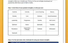 Strengths Use Plan Worksheet Therapist Aid In 2021 Therapy