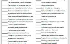 Therapeutic Worksheets For Teens