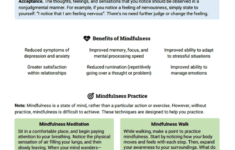 What Is Mindfulness Worksheet Therapist Aid